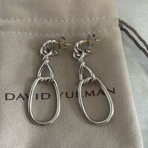 David Yurman Twisted Silver Earrings